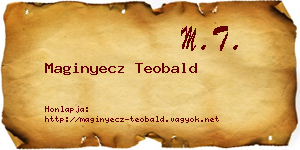 Maginyecz Teobald névjegykártya